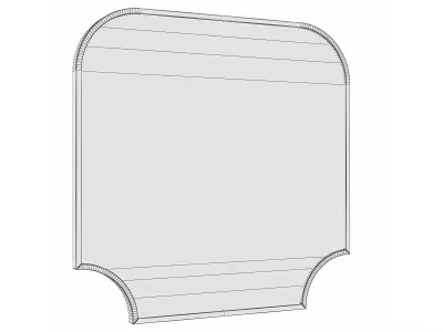Mirror in a metal frame GZ-M1075 3D model