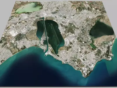 Cityscape Tunisia  North Africa 3D model