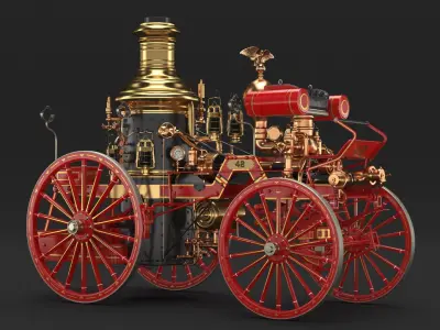  Steam Fire Engine Horse Drawn 1894 