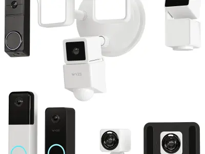 Intercom And Security Set 9 Wyze Products Low-poly 3D model
