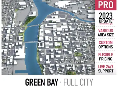 Green Bay  Low-poly 3D model