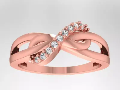 Solitaire Wedding Engagement Women Band Ring 3D print model get