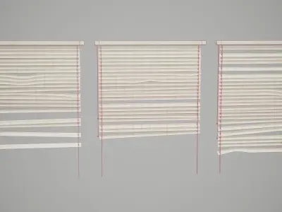 Broken Window Blinds Low-poly 3D model
