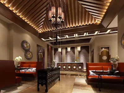 Business Restaurant - Coffee - Banquet  22 3D model