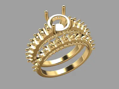 Crown of Light Ring Mount 3D print model