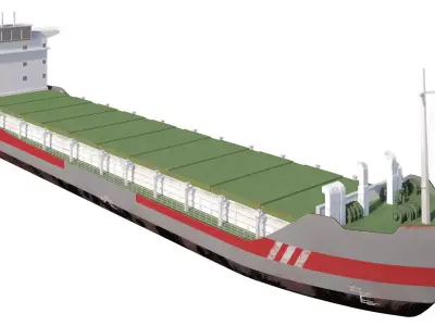 Cargo tanker ship Low-poly ap Low-poly 3D model