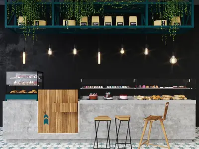 Bar counter 3D model