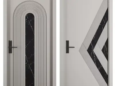 Entrance door set129 3D model