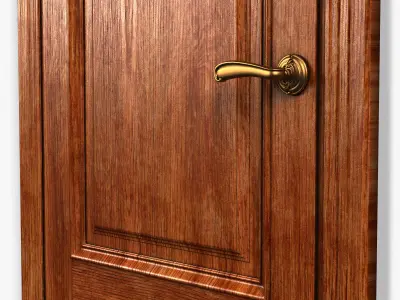 Door0035 wooden door 3D model