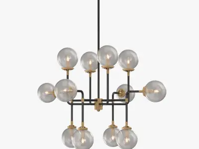 Sale Restoration Hardware Bistro Globe Clear Glass Chandelier 3D model