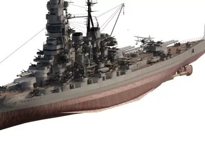 IMPERIAL JAPANESE NAVY 1940s KONGO CLASS BATTLESHIP 3D model