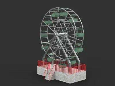 Abandoned Ferris Wheel 3D model