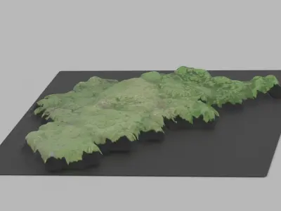Belgium Map Country Low-poly 3D model