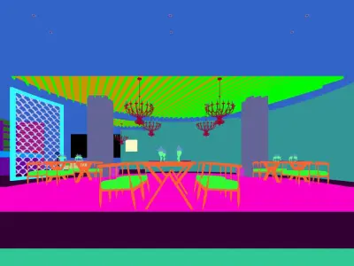 Business Restaurant - Coffee - Banquet  220 3D model