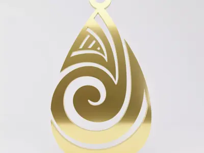 Maori pendant 8 3D print model
