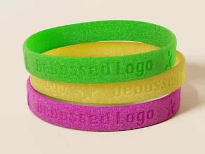 Silicone Wristband Low-poly 3D model