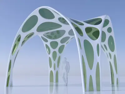 Parametric pergola stand 3D model