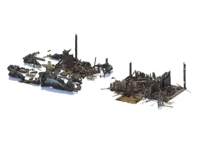 abandoned village OldHouse 3D model