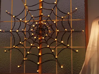 Halloween Spider Web Light 3D model