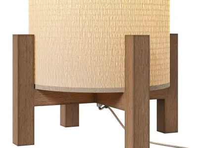 World Market paper rattan table lamp 3D model
