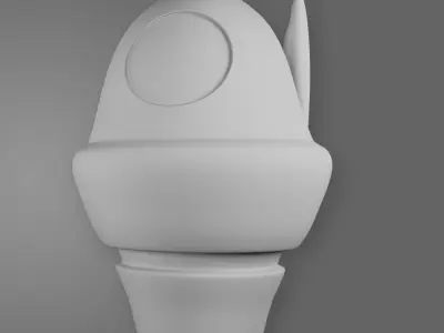 Futuristic Sci-Fi Tower Low-poly 3D model