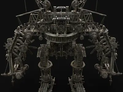 MECH GIANT ROBOT SIEGE WAR MACHINE MEDIEVAL MECHA COLLECTION AAA 3D Model Pack