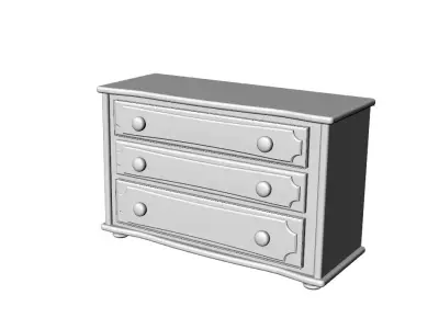Dolls House Miniature Short Chest of Drawers 12th Scale 3D print model
