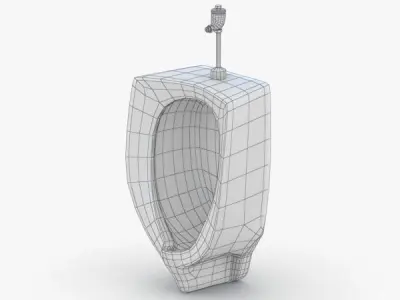 1620 - Urinal Low-poly 3D model