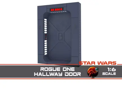 Scarif Hallway Door 1-6 scale Hottoys 3D print model