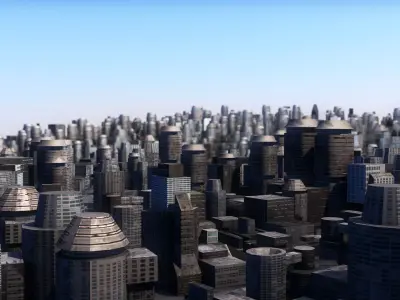 City SEVENTI - AR - VR - Low poly 3D model Low-poly 3D model