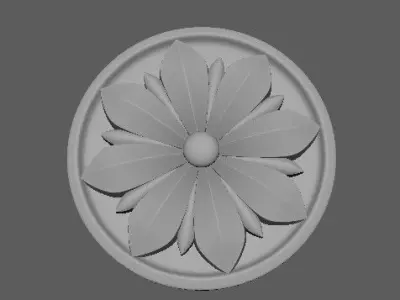 rosette flower 3D model 15