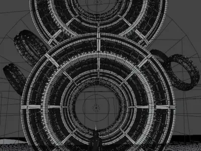 Portal on Desert Low-poly 3D model