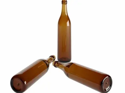Glass bottle Free 3D model