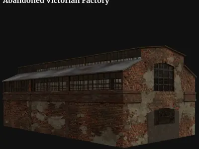 Abandoned Victorian Factory Low-poly 3D model