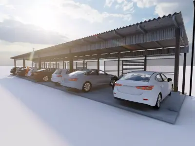 Roof Parking-Parking Lot 3D model order