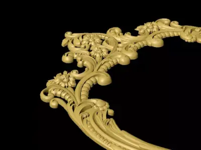carved frame for mirror 3D model
