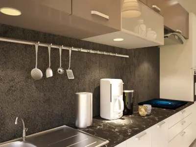 Modern Minimalistic Kitchen  3D model