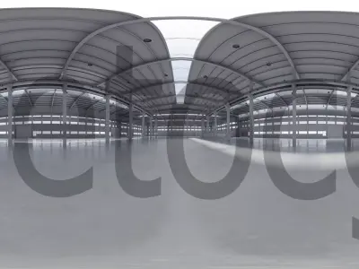 HDRI - Factory Hall Interior 5 Low-poly 3D model