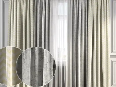 Curtain Set 116 3D model