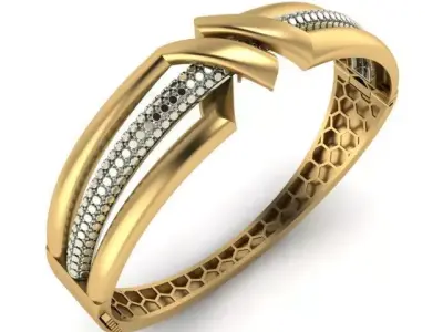 gold bracelet 3D print model