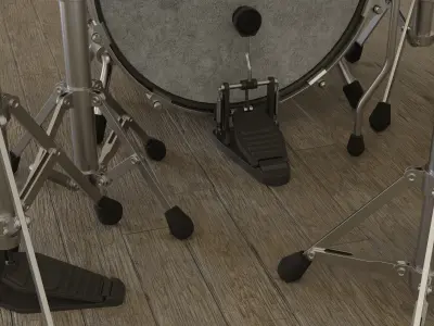 Percussion - Drum Set 3D model