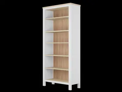 Ikea HEMNES bookcase livingroom bedroom storage low poly Low-poly 3D model