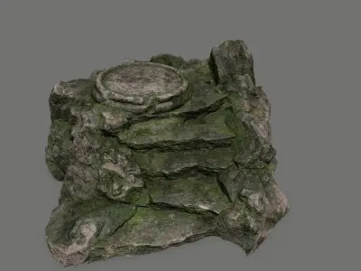 Ladder Ruin Low-poly 3D model 4