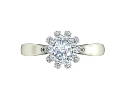 Engegment ring on white gold -VJR01 3D print model