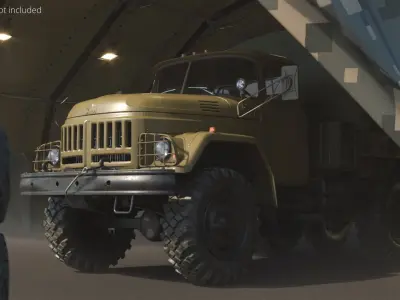  ZIL-131 Military Truck with Cargo Bed and Canvas Cover 