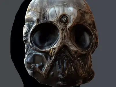 Gas mask helmet scifi character game space Low-poly Low-poly 3D model