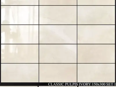 Yurtbay Seramik Classic Pulpis Ivory 150x300 Set 1 3D model
