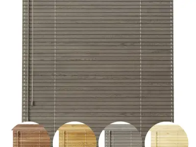 Wooden Jalousie 1200 mm 3D model