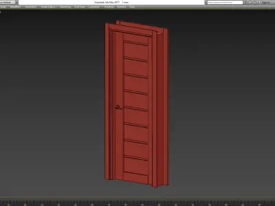 Alda Gray Oak Belldinni Modern Interior Door 3d model Low-poly 3D model