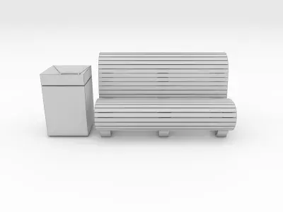 Bench Park 40 3D model